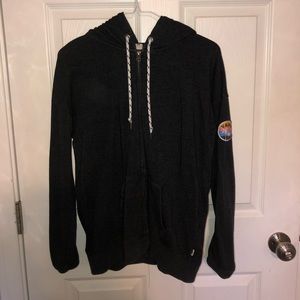 Vans black zip up hoodie